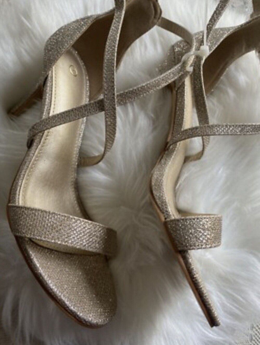 Strappy Metallic Gold Women's Dress Sandals